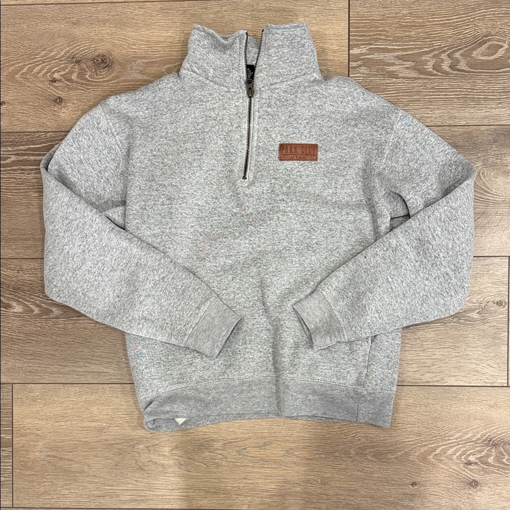Men's Park City Gray Half-Zip Sweater